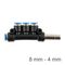 AIRCRAFT Red. Insert Manifold Side 4-port Pu 8mm - 4mm